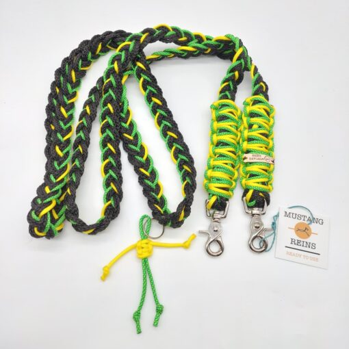 Imagen RIENDAS DE CUERDA MUSTANG REINS 100 % PERSONALIZABLES TEJIDAS A MANO