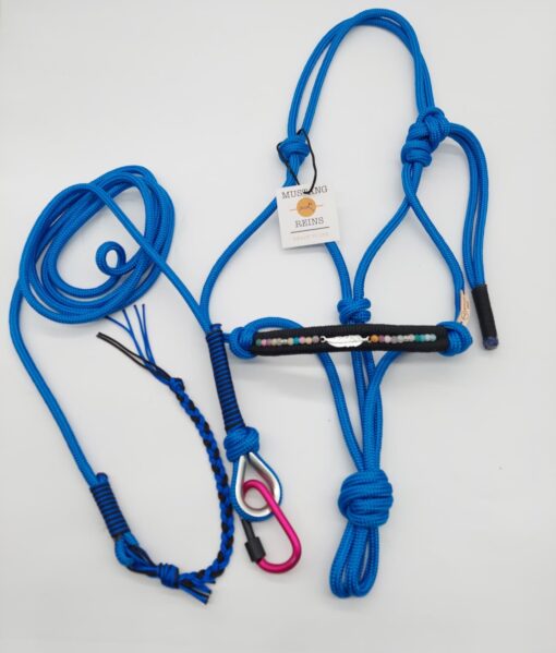 JÁQUIMA MUSTANG REINS PERSONALIZADA CON ABALORIOS - Imagen 3