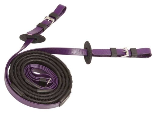 RIENDAS BUCKLE END CON GOMA NEGRA. - Imagen 3