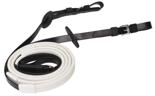 RIENDAS BUCKLE END CON GOMA BLANCA. - Imagen 3